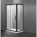 Shower Box - Eddy Series 2 Sides 1200x900mm  Black